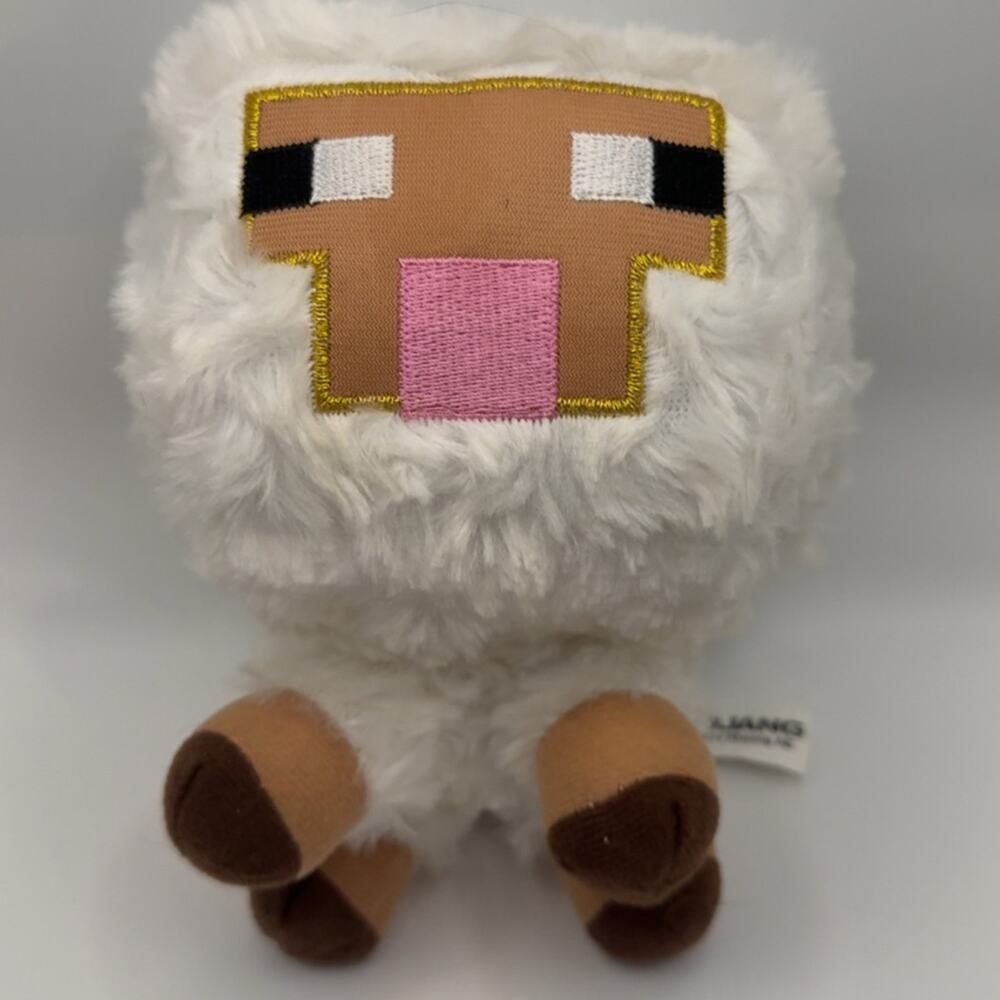 2014 Mojang Minecraft White Sheep Plush Stuffed Toy 6” Minecraft Figure